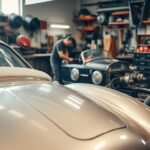 proses restorasi mobil retro